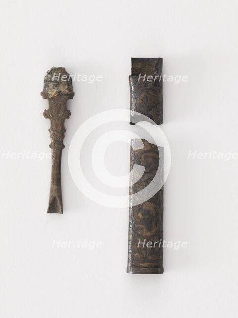 Needle case body and cap, Goryeo period, 12th-13th century. Creator: Unknown.