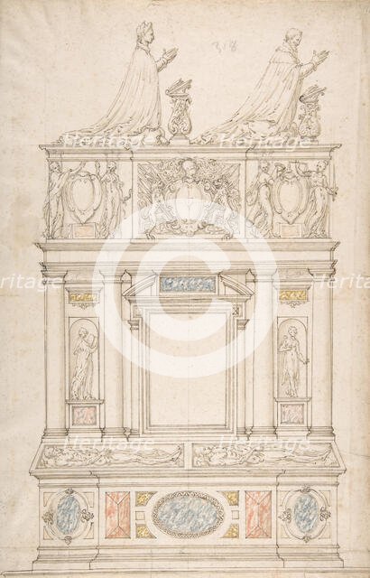Design for a Double Tomb, 16th century. Creator: Anon.