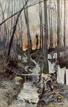 'In the wood of Roucy (Aisne), 15 April 1917', (1926).Artist: Francois Flameng