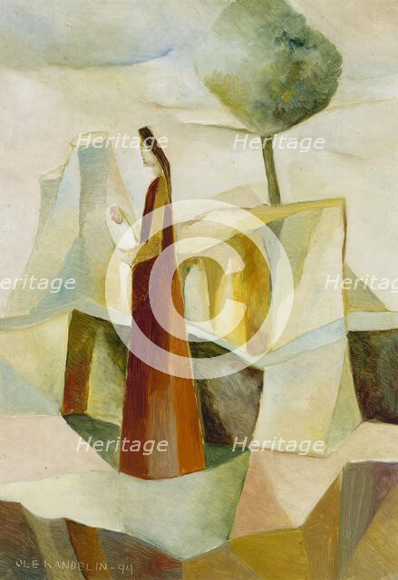 Mary and The Infant Jesus, 1944. Creator: Ole Kandelin.