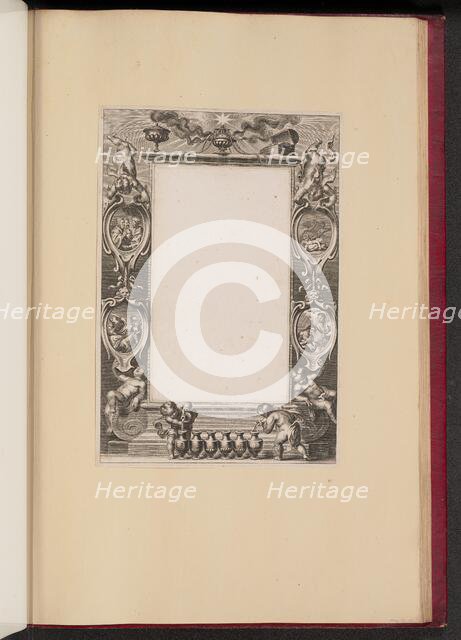 Border Illustration with Scenes from the Life of Christ and Putti Pouring Wine, 1613/1646. Creator: Unknown.