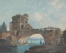 The Ponte Salario with Laundresses, c. 1780. Creator: Unknown.