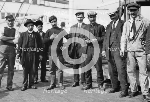 On MARTHA WASHINGTON going to Balkan War, 1912. Creator: Bain News Service.