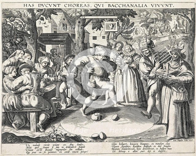 Egg dance, c. 1580. Creator: Galle, Philipp (Philips) (1537-1612).