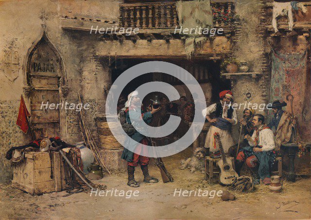 'In the Guardroom', c1904, (1938). Artist: José Benlliure y Gil.