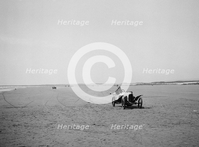 GN competing in the Porthcawl Speed Trials, Wales, 1922. Artist: Bill Brunell.