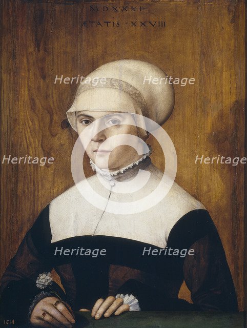 The wife of Jörg Zörer, at the age of 28, 1531. Artist: Amberger, Christoph (ca. 1500-1562)