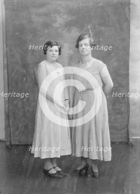 Portrait of two women, c1935. Creator: Kirk & Sons of Cowes.