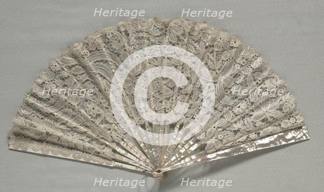Lace Fan, c. 1860. Creator: Unknown.