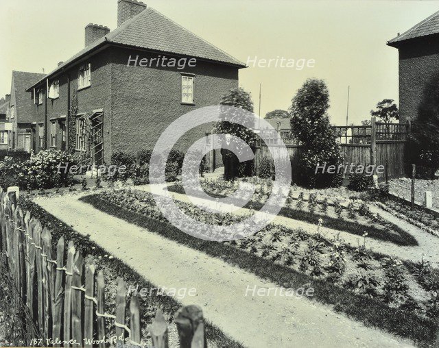 Garden at 187 Valence Wood Road, Becontree Estate, Ilford, London, 1929.  Artist: Unknown.