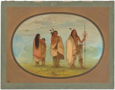 Weeco Chief, His Wife, and a Warrior, 1861/1869. Creator: George Catlin.