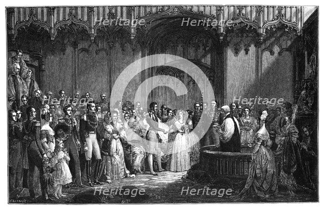 The Marriage of Queen Victoria and Prince Albert, 1840, (1900). Artist: Unknown