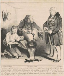 Dis donc, Macaire, qué que c'est que c'thé..., 19th century. Creator: Honore Daumier.