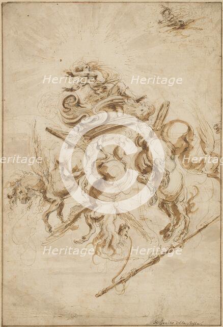 The Fall of Phaeton, c. 1655. Creator: Stefano della Bella.