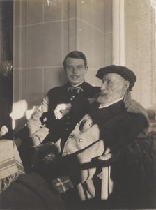 Pierre-Auguste and Jean Renoir, c. 1916. Creator: Bonnard, Pierre (1867-1947).