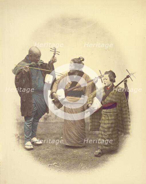 Street Musicians, 1866-1867. Creator: Felice Beato.