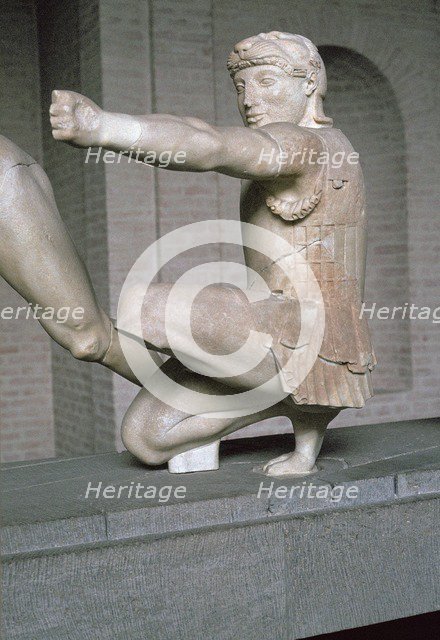 Herakles from the Greek temple of Aphaia at Aegina, 6th century BC. Artist: Unknown