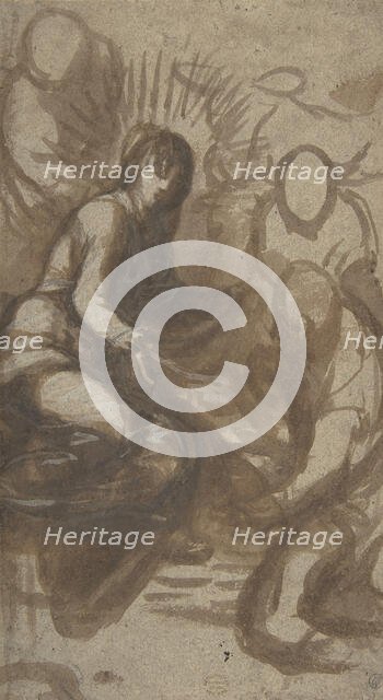 Adoration of the Shepherds(?), 16th century. Creator: Anon.