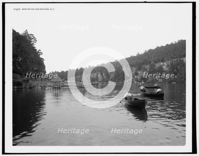 Boating on Lake Mohonk, N.Y., (1902?). Creator: Unknown.