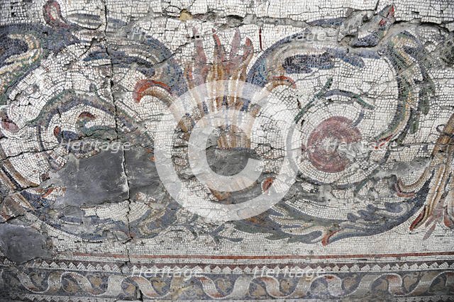 Acanthus frieze, mosaic pavement in the Great Palace of Constantinople, 4th-6th century. Creator: Unknown.