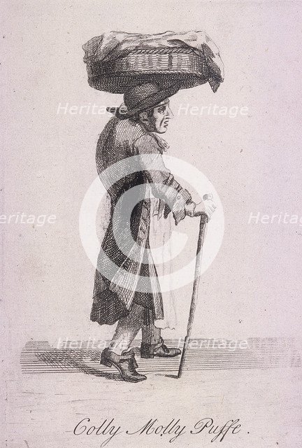 'Colly Molly Puffe', Cries of London, c1688. Artist: Anon