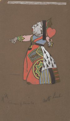 Queen of Hearts (costume design for Alice-in-Wonderland). Creator: William Penhallow Henderson.