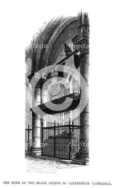 The tomb of Edward, the Black Prince, Canterbury Cathedral. Artist: Unknown