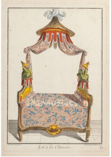 Lit à la Chinoise, ca 1788. Creator: La Mésangère, Pierre de (1761-1831).