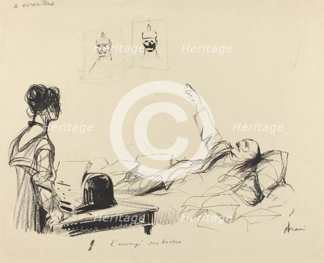 A Versailles. L'envoyé des boches, c. 1914/1919. Creator: Jean Louis Forain.