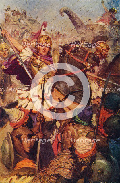 'Alexander at the Battle with Porus', 326 BC (c1912). Artist: Unknown.