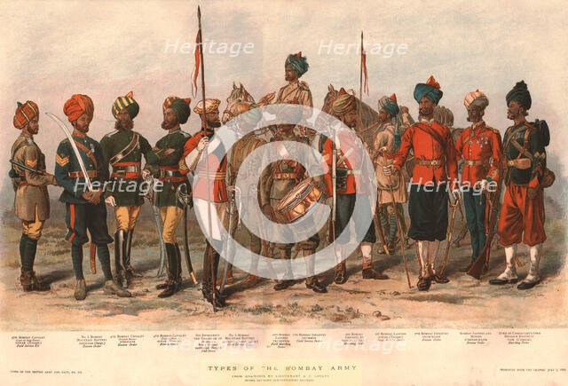 ''Types of the Bombay Army', 1888. Creator: AC Lovett.