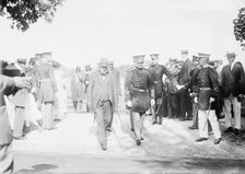 Haldane leaving reviewing grounds, West Point - Gen. C.P. Townsley, Capt. E.R. Householder..., 1913. Creator: Bain News Service.