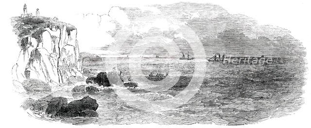 Submarine Electric Telegraph between Dover and Calais - The Electric Wire at Cape Grinez, 1850. Creator: Unknown.