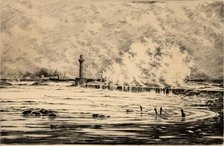 South Breakwater, Aberdeen Harbour, c1880s-1920s Creator: John Beattie Scott.