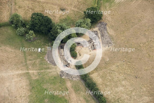 Excavations at Calleva Roman Town, Silchester, Hampshire, 2018. Creator: Damian Grady.