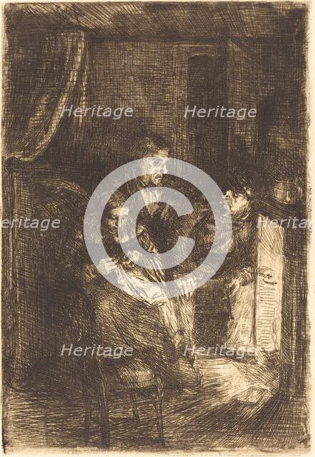 The Hearth (Le foyer). Creator: Alphonse Legros.