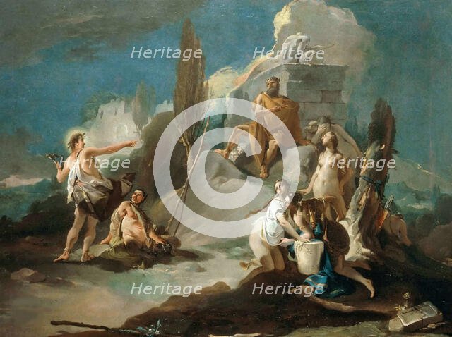 Apollo and Marsyas, 1730. Creator: Tiepolo, Giambattista (1696-1770).