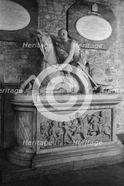 Monument to Colonel Cheney in St Luke's Church, Gaddesby, Leicestershire, c1965-c1969. Artist: Laurence Goldman