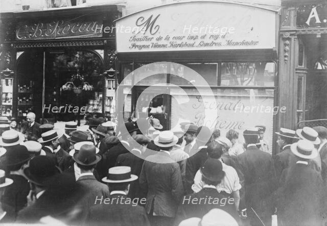 Shop wrecked by mob, Paris, 1914. Creator: Bain News Service.