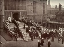 'The Funeral of Queen Victoria: Carrying The Coffin Into St. George's Chapel, Windsor', c1900. Creator: Russell & Sons.