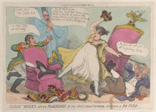 Three Weeks After Marriage, or the Great Little Emperor Playing at Bo-Peep, May 15..., May 15, 1810. Creator: Thomas Rowlandson.