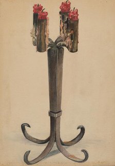 Candlestick, c. 1936. Creator: Cecily Edwards.