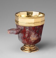 Jasper Cup with Gilded-Silver Mounts, Bohemian, ca. 1350-80. Creator: Unknown.