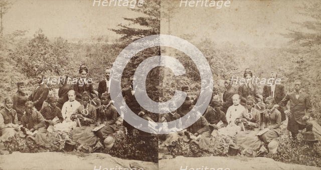 Group of tourists, some African American, c1850-c1930. Creator: Alexander Carson McIntyre.