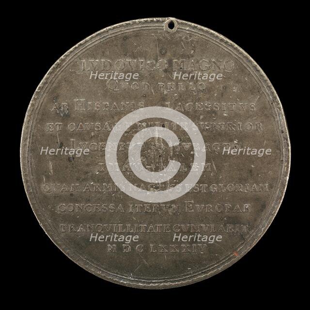 Inscription [reverse], 1684. Creator: Michel Molart.