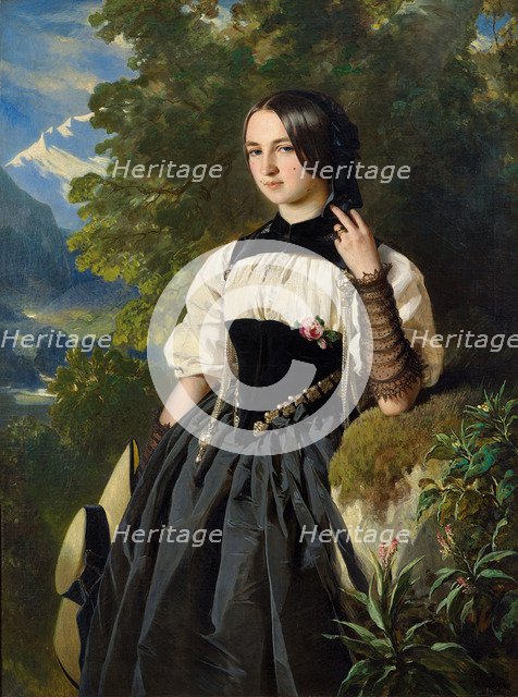 Young Swiss girl from Interlaken, 1840.