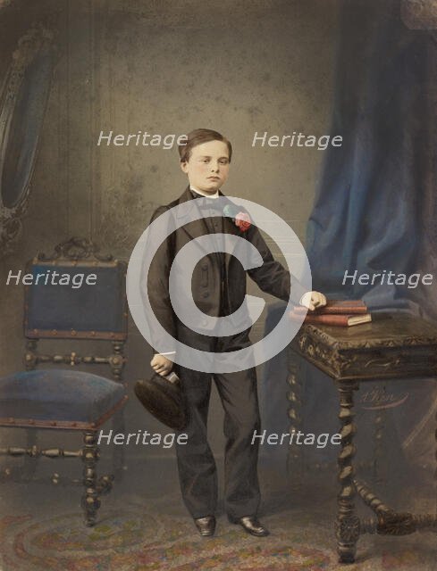 Portrait of a Young Boy, about 1860-1869. Creator: Alexandre Ken.