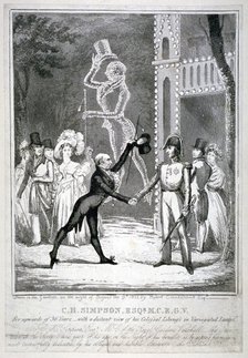 Ceremony in Vauxhall Gardens, Lambeth, London, 1833. Artist: Isaac Robert Cruikshank