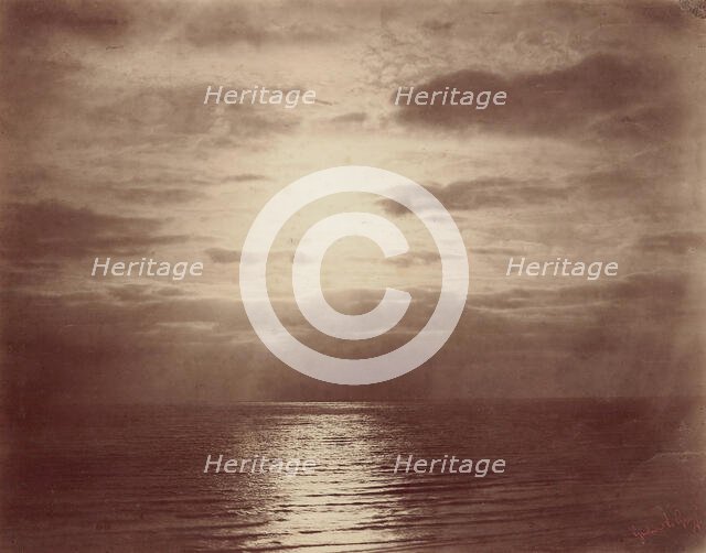Solar Effect in the Clouds-Ocean, 1856/57. Creator: Gustave Le Gray.