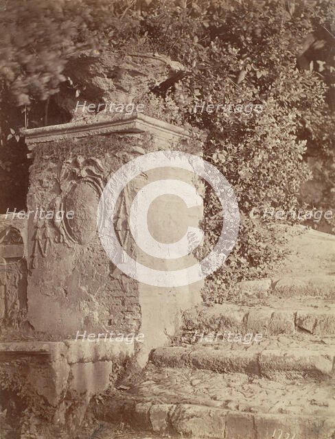 [Ruins in a Garden], 1870s. Creator: Unknown.